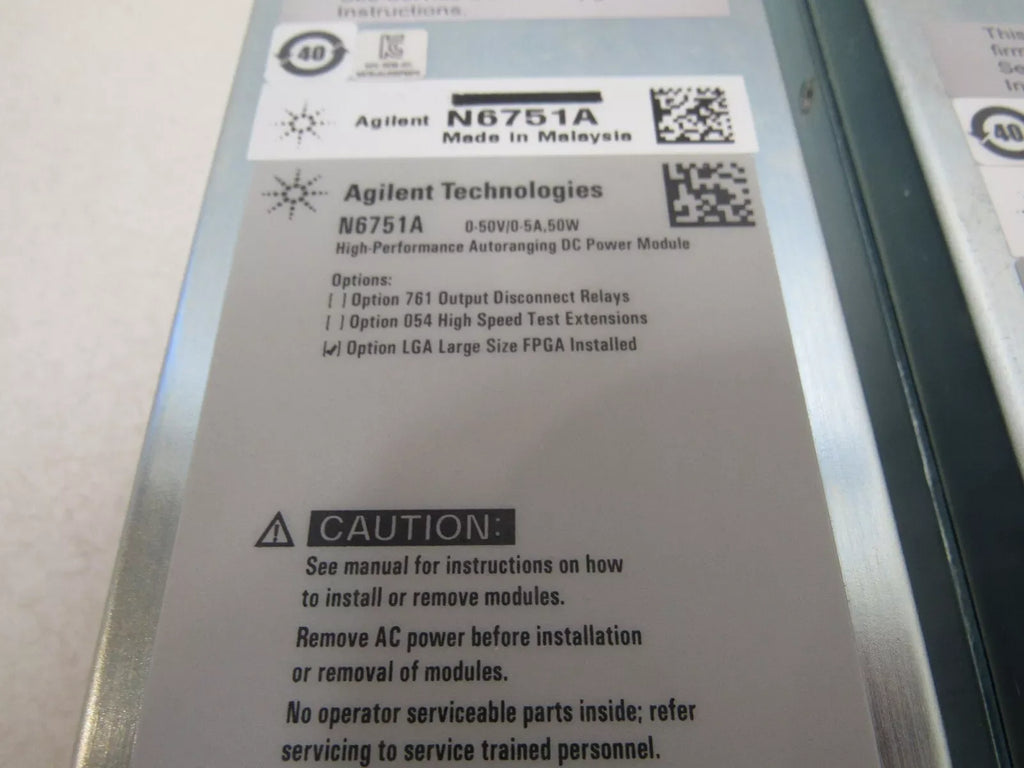 Keysight N6751A High Performance Autoranging DC Power Module 50V 5A 50W - ZYYKZ Test Equipment