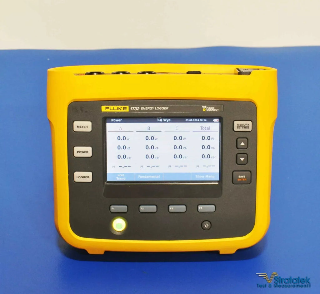Fluke 1732 3-Phase Energy Logger with 3000A CTs - NIST Calibrated Power Quality Analyzer