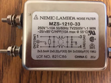 Load image into Gallery viewer, Nemic-Lambda MZS-1210-33 Noise Filter 250V, 10A, 50/60Hz - ZYYKZ Test Equipment