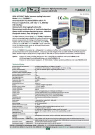 LR-Cal TLDMM 2.0 Precision Digital Reference Pressure Gauge ±0.05% Accuracy