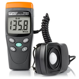 HT Instrument HT204 Digital Solar Meter - 1 to 1999W/m², 1 to 634 BTU/(ft²*h)