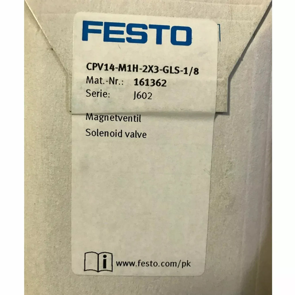 Festo CPV14-M1H-2X3-GLS-1/8 161362 Pneumatic Solenoid Valve - ZYYKZ Test Equipment