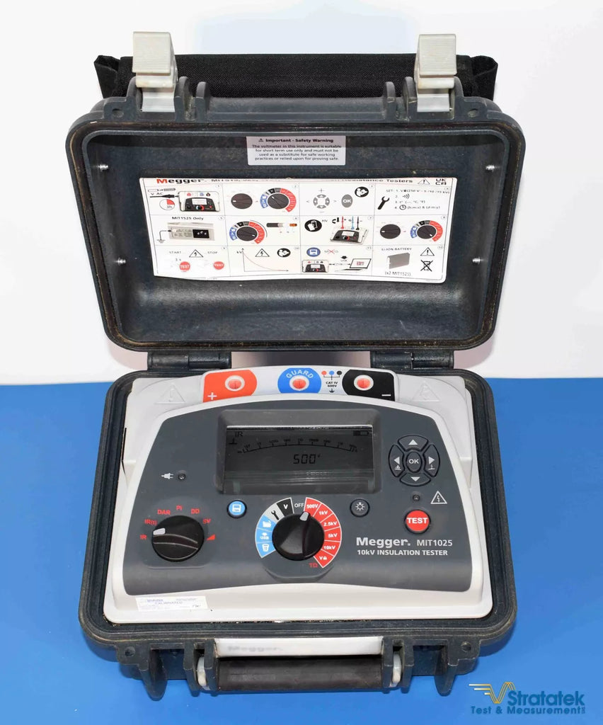 Megger MIT1025 10kV Insulation Resistance Tester - NIST Calibrated with Data