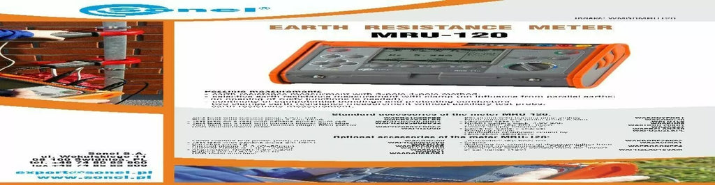 Sonel MRU-120 Earth Ground Resistance Meter - 50V, 60 Hz, CAT III 600V Tester