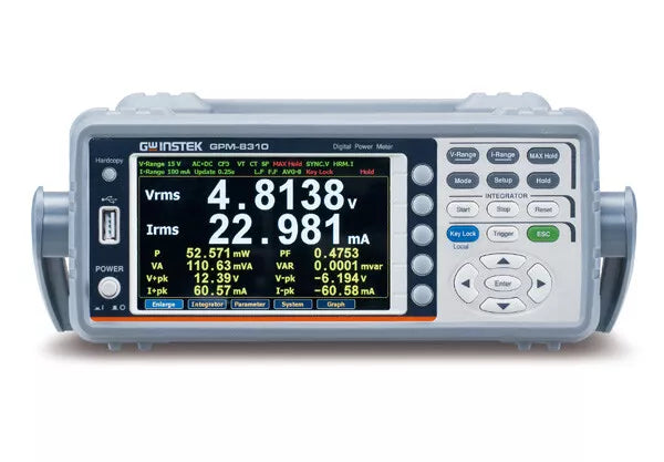 GW Instek GPM-8310 Digital Power Meter - 600V, 20A, DC, 0.1 Hz to 100kHz
