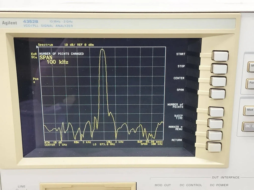 Agilent 4352B 3GHz VCO/PLL Analyzer for Frequency Control Testing - ZYYKZ Test Equipment