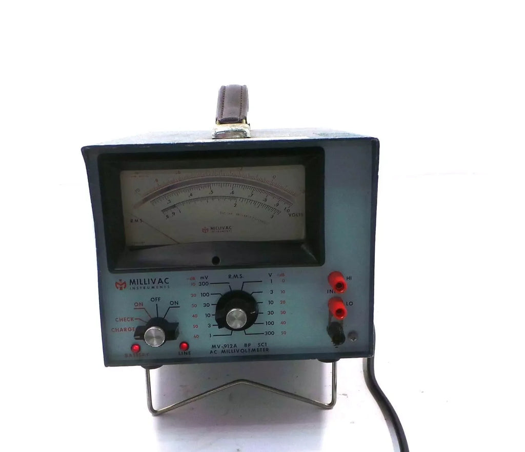 Millivac Instruments MV-912A-BP-SC1 Precision AC Millivoltmeter - ZYYKZ Test Equipment
