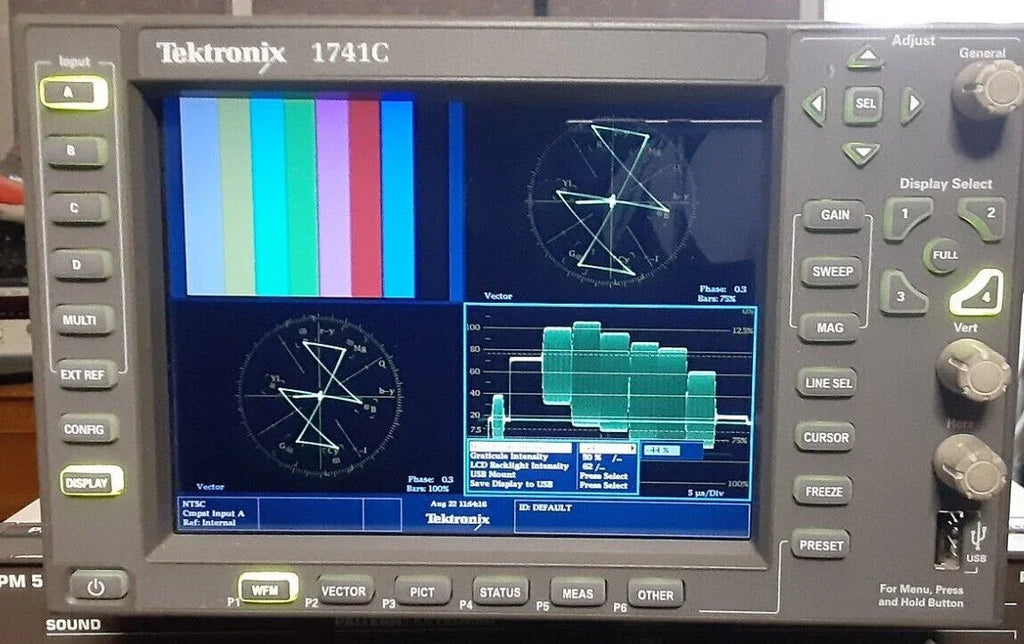 Tektronix 1741C Waveform Vector Monitor for Video Signal Analysis - ZYYKZ Test Equipment
