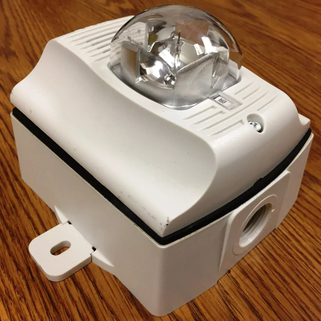 System Sensor P2WHK-P Fire Alarm Horn Strobe with White Housing - ZYYKZ Test Equipment