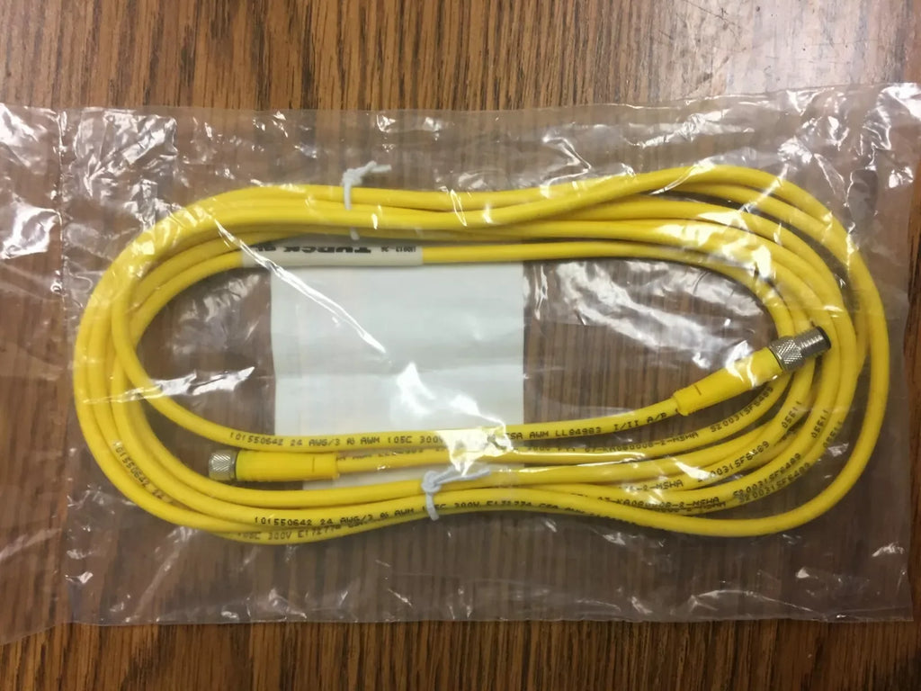 Turck PKG 3M-3.5-PSG 3M M8 3-Pin Male to Female PICOFAST Cable, 3.5m, Yellow - ZYYKZ Test Equipment