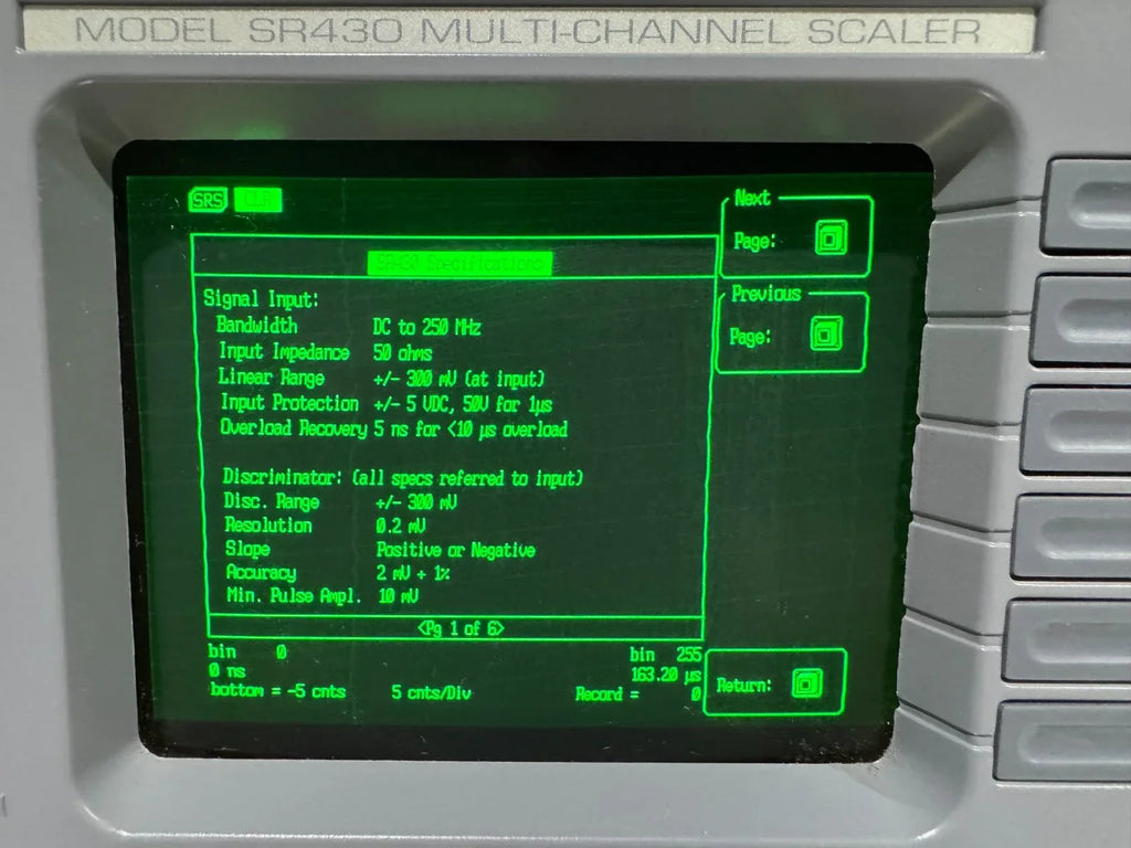 SR430 Stanford Research Multi-Channel Scaler with High-Speed Counting - ZYYKZ Test Equipment