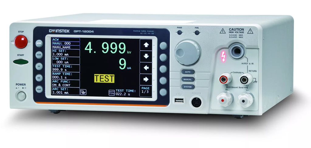 GW Instek GPT-12004 Safety Analyzer Tester - Hi-Pot 200VA AC/DC IR GB Hipot