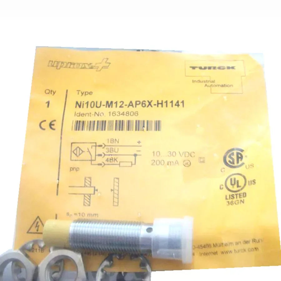TURCK NI10U-M12-AP6X-H1141 Inductive Proximity Sensor, M12, 10mm Detection - ZYYKZ Test Equipment