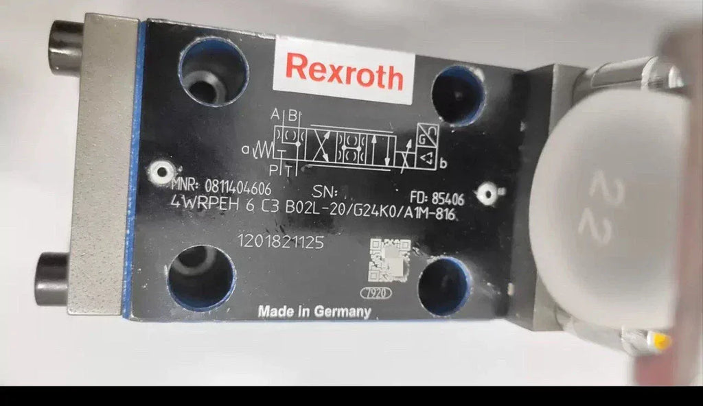 Bosch 0811404606 Proportional Hydraulic Valve 4WRPEH6C3B02L-20/G24K0/A1M-816 - ZYYKZ Test Equipment