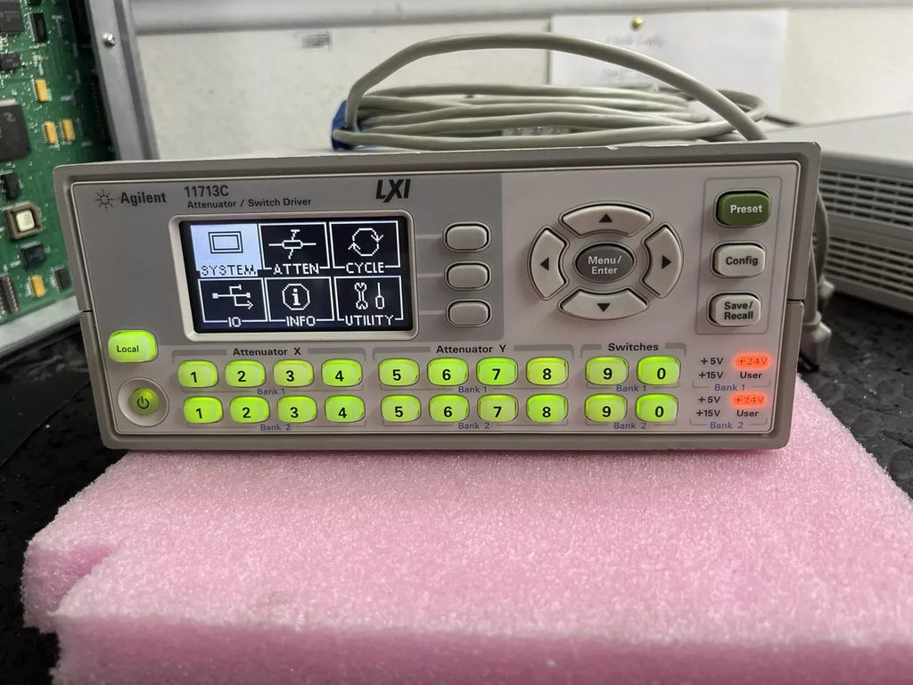 Agilent 11713C LXI Attenuator and Switch Driver Module, +5V/+15V/+24V, 2 Banks - ZYYKZ Test Equipment