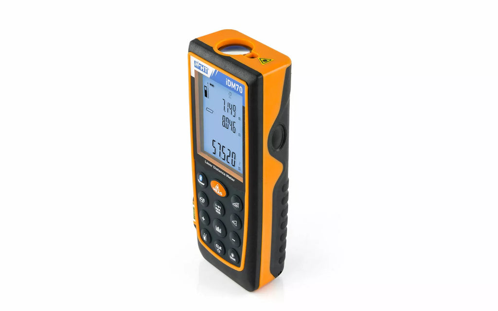 HT Instruments iDM70 Laser Distance Meter with Inclinometer and Bluetooth Connectivity