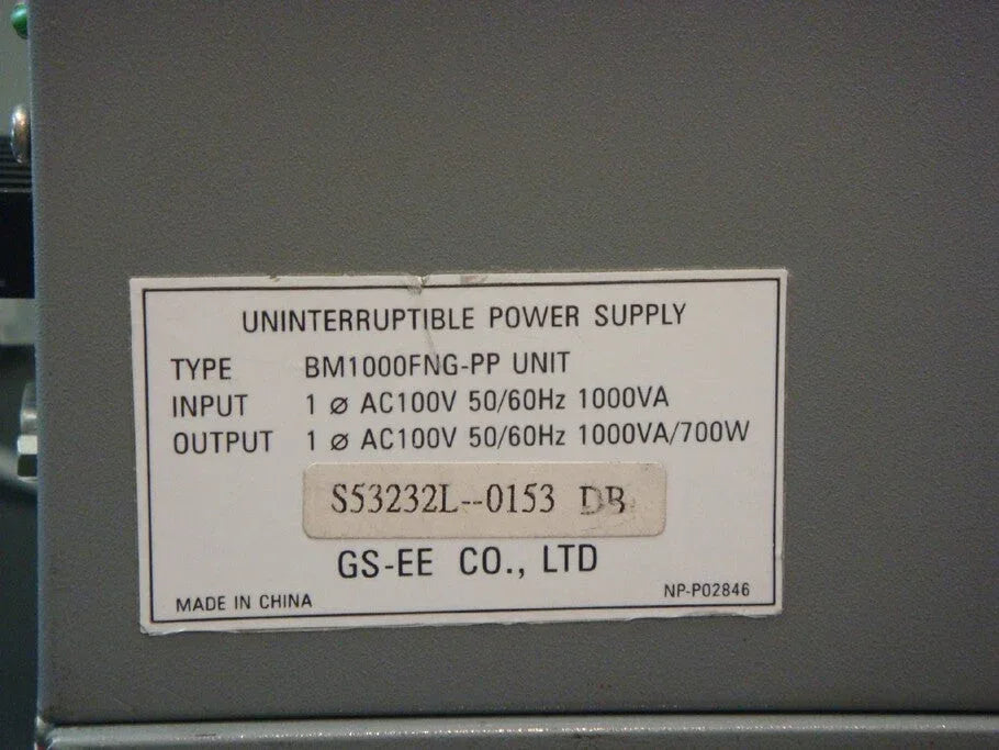 GS YUASA BM1000-10FNG Uninterruptible Power Supply (UPS) 1000VA - ZYYKZ Test Equipment