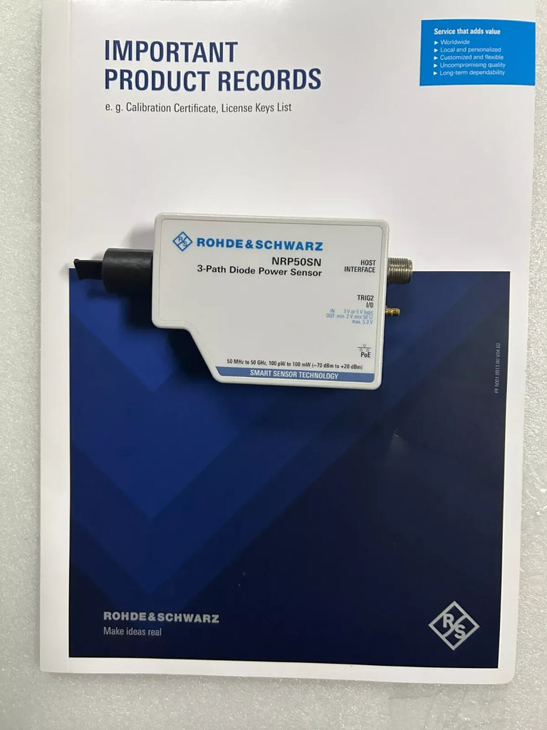 Rohde & Schwarz NRP50SN Three-Path Diode LAN Power Sensor 50 MHz–50 GHz - ZYYKZ Test Equipment