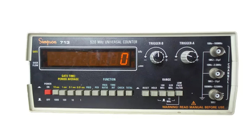 SIMPSON 713 Universal Frequency Counter 520 MHz - Precision Measurement Tool - ZYYKZ Test Equipment
