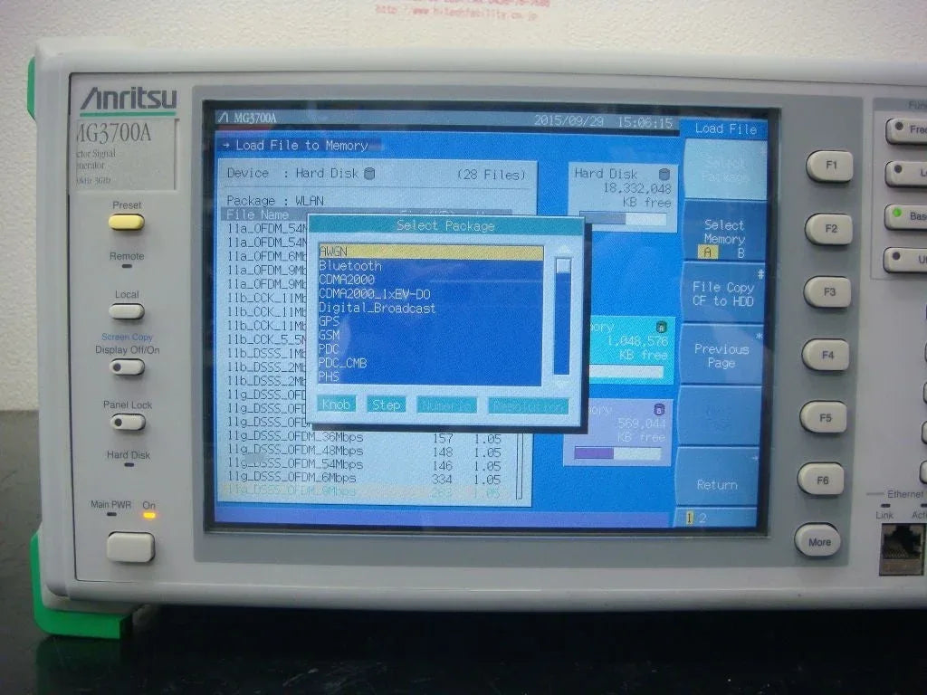 Anritsu MG3700/021 Vector Signal Generator with Wide Frequency Range - ZYYKZ Test Equipment