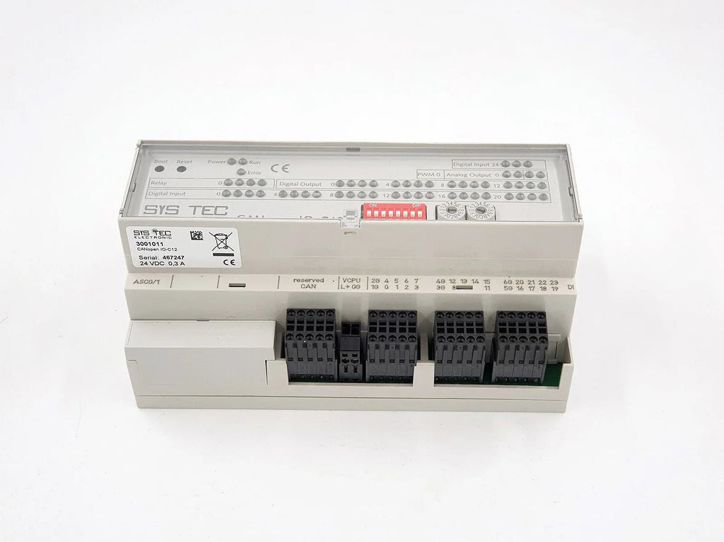 Sys Tec Electronic CANopen IO-C12 Industrial I/O Module - ZYYKZ Test Equipment