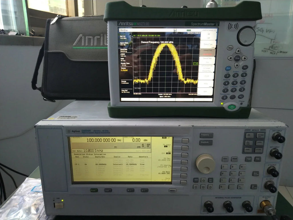 Anritsu MS2711E Portable Spectrum Analyzer, 9kHz-3GHz, Includes Handbag & AC Adapter - ZYYKZ Test Equipment