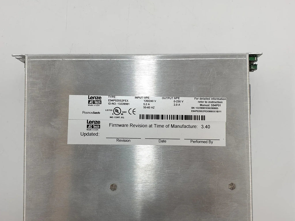 Lenze E94P020S2FEX Digital Servo Encoder with High-Resolution Feedback - ZYYKZ Test Equipment
