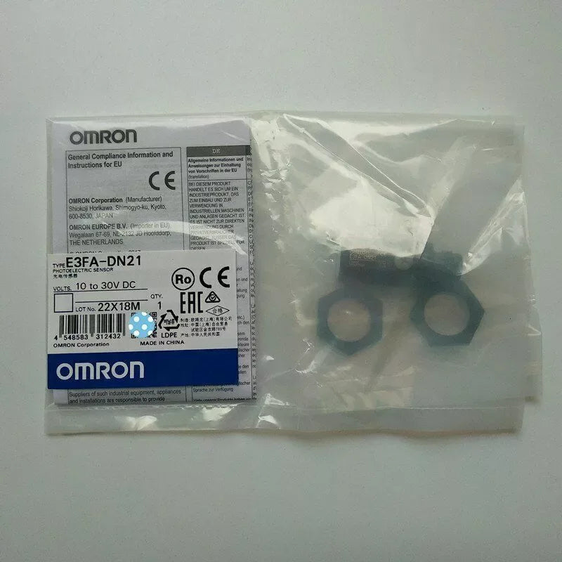 Omron E3FA-DN21 Photoelectric Sensor Switch - Diffuse Mode, 2m Detection - ZYYKZ Test Equipment