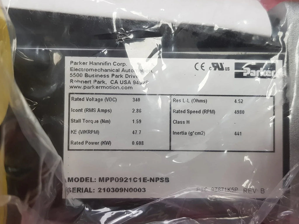 PARKER High-Performance Servo Motor for Precision Motion Control - ZYYKZ Test Equipment