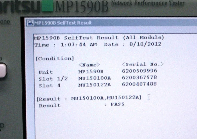 Anritsu MU150122A Optical Interface Unit for Network Testing - ZYYKZ Test Equipment