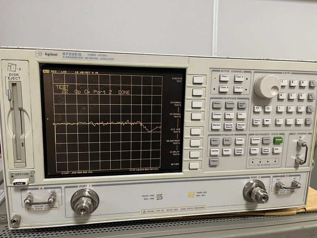Keysight 8722ES Vector Network Analyzer 50 MHz to 40 GHz - ZYYKZ Test Equipment