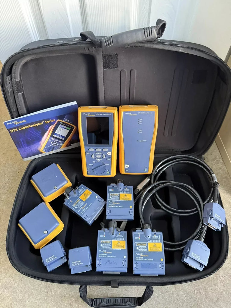 Fluke Networks DTX-1800 CableAnalyzer with SFM2, MFM2 & PLA002 Modules - ZYYKZ Test Equipment