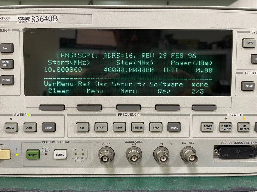 HP Agilent 83640B Synthesized Sweep Signal Generator 10 MHz - 40 GHz - ZYYKZ Test Equipment