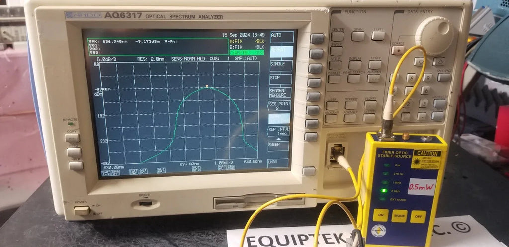 Ando AQ6317 Optical Spectrum Analyzer with 600 nm to 1700 nm Wavelength Range - ZYYKZ Test Equipment