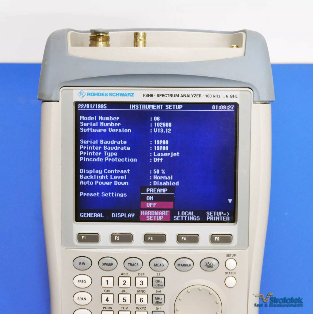 Rohde & Schwarz FSH6 Spectrum Analyzer 100kHz - 6GHz with PreAmp Calibration