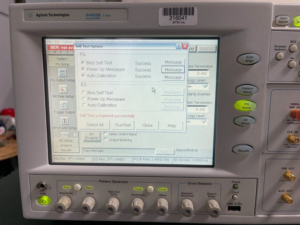 Agilent N4902B Serial Bit Error Rate Tester (BERT) - 7 Gb/s with Self-Test and Option 100 - ZYYKZ Test Equipment
