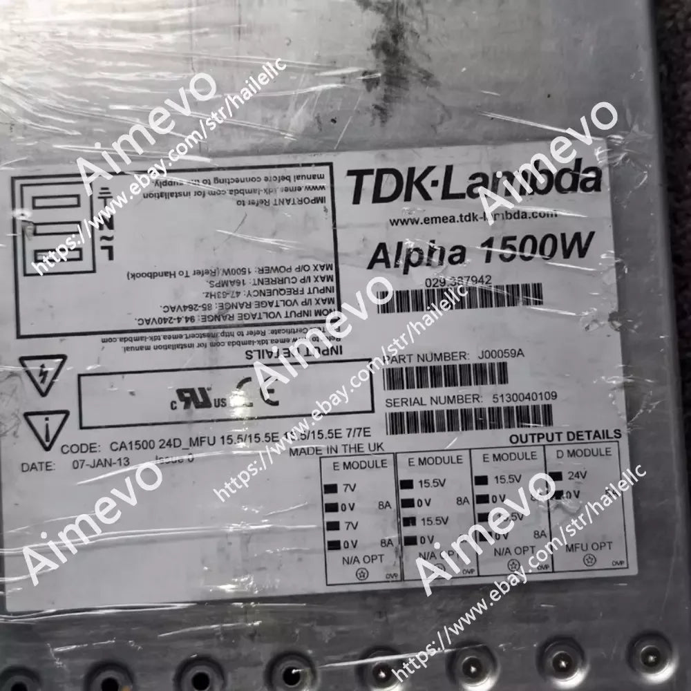 Alpha1500W J00059A DC Power Supply 1500W - ZYYKZ Test Equipment