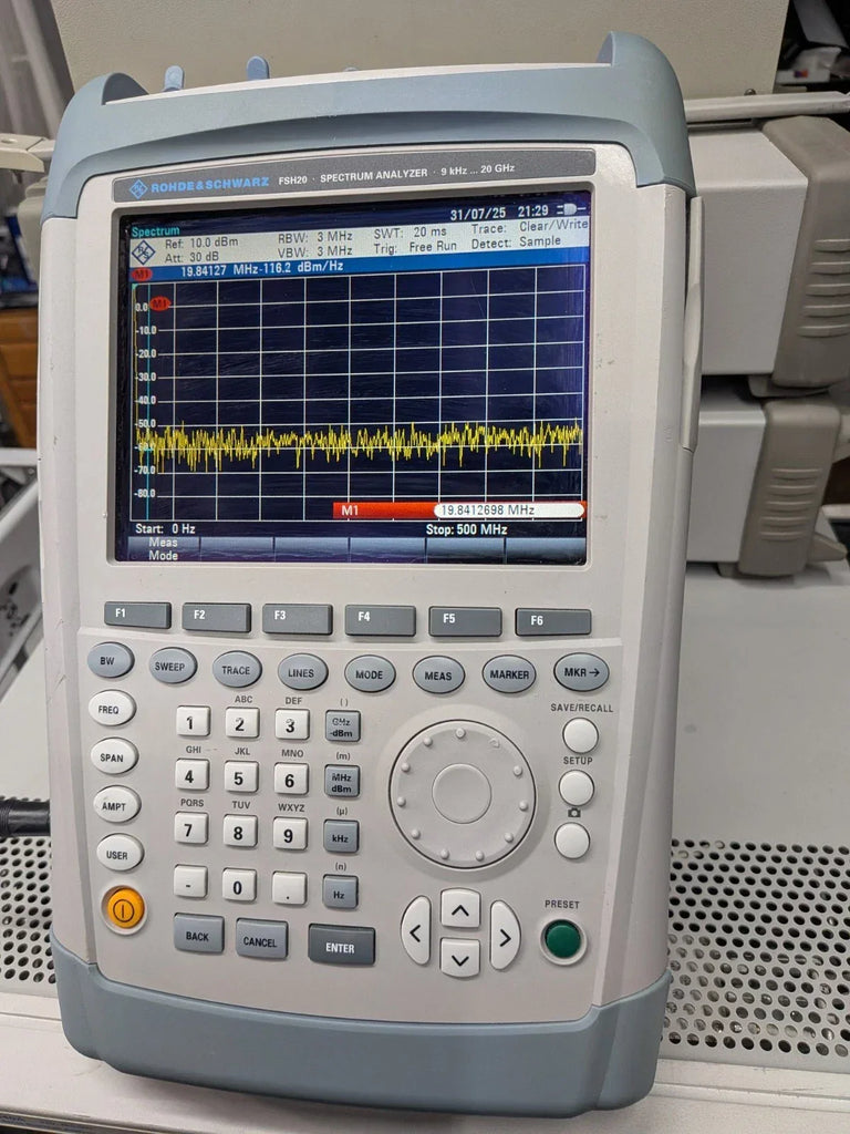 Rohde & Schwarz FSH20 K17 Handheld Spectrum Analyzer with Integrated Power Meter & Sensor - Calibrated - ZYYKZ Test Equipment