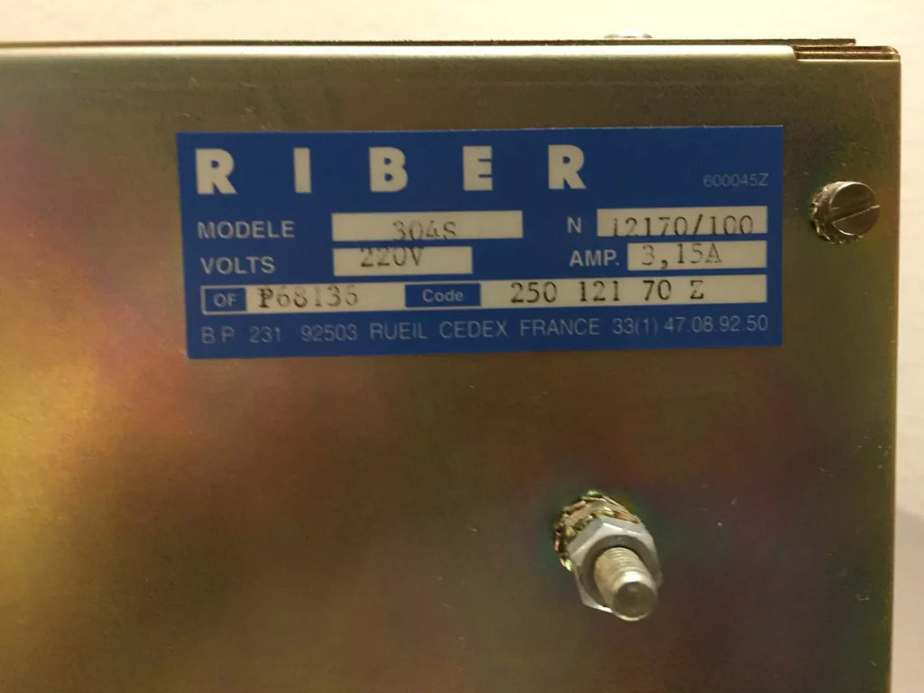 Riber 304S Titanium Sublimation Power Supply Unit - ZYYKZ Test Equipment