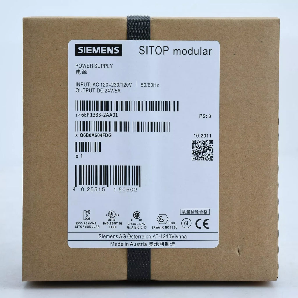 Siemens 6EP1333-2AA01 Industrial Power Supply Module 24V 6A - ZYYKZ Test Equipment