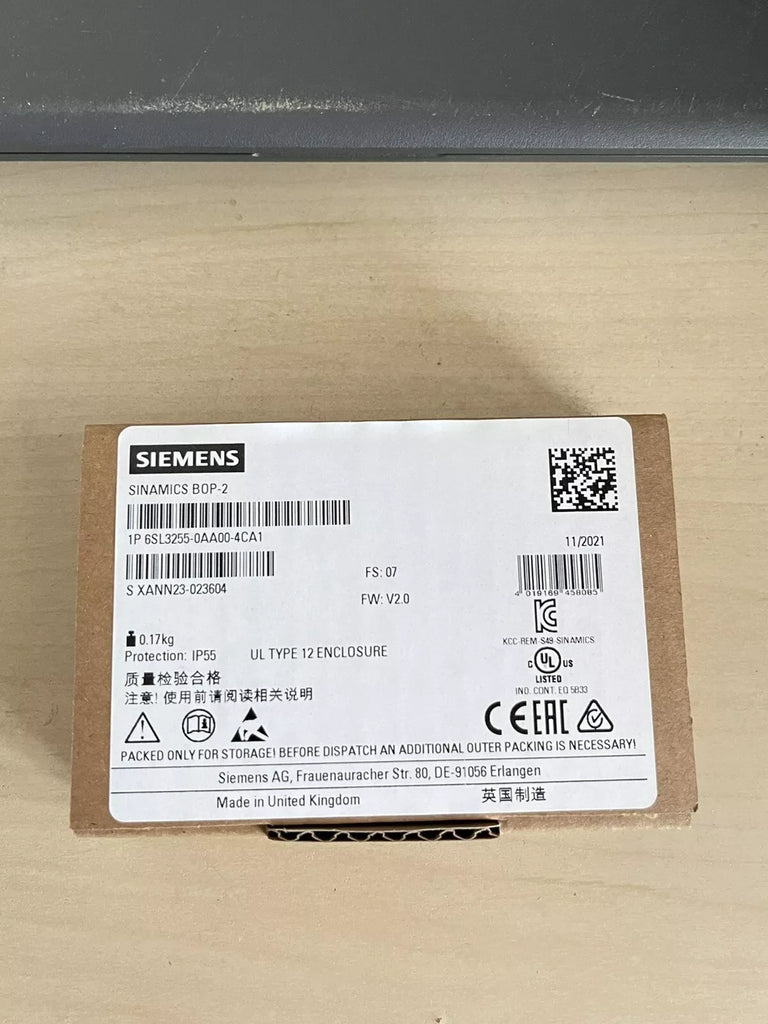 Siemens 6SL3255-0AA00-4CA1 Basic Operator Panel BOP-2 for G120 Drive - ZYYKZ Test Equipment