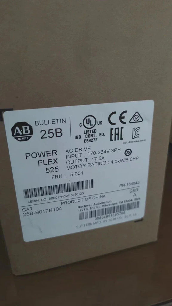 Allen-Bradley PowerFlex 525 25B-B017N104 3HP 240VAC AC Motor Drive - ZYYKZ Test Equipment