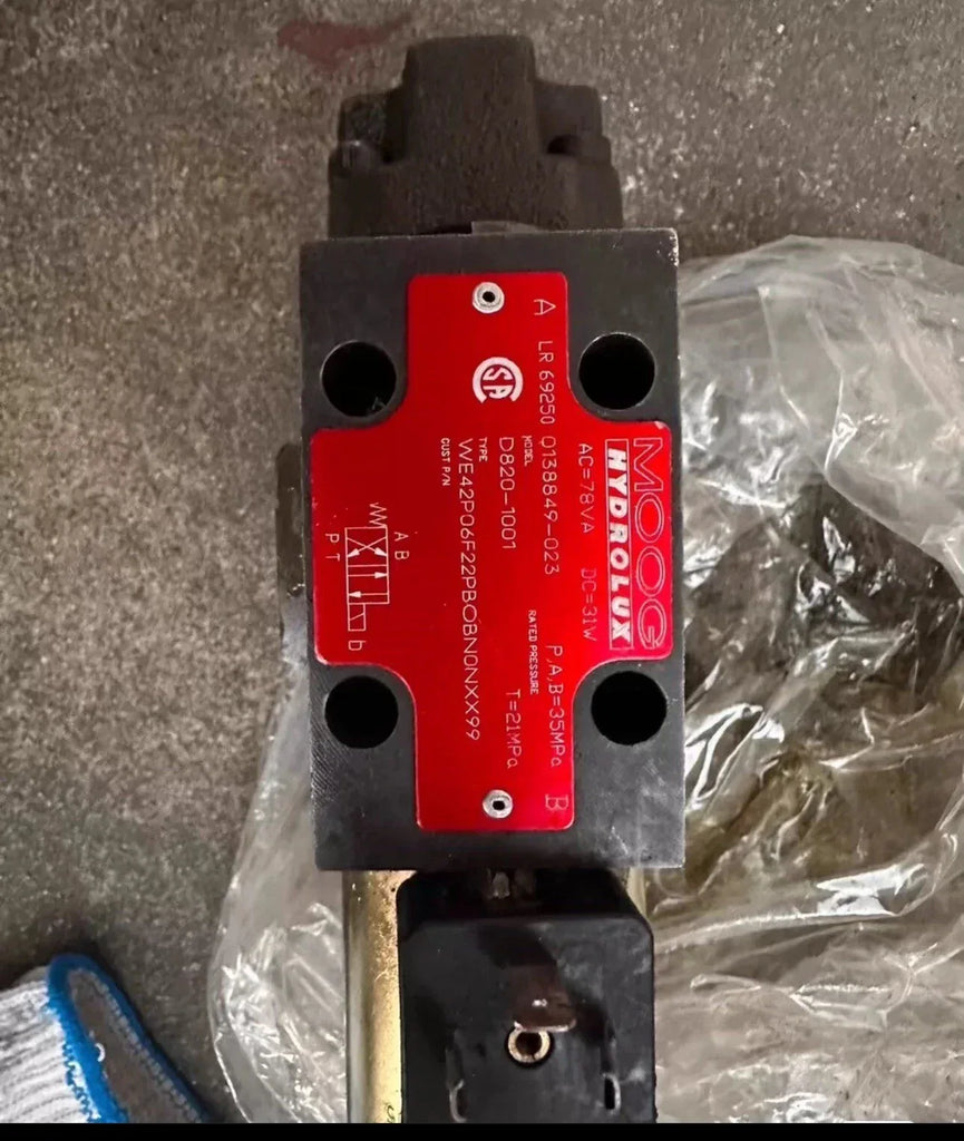 MOOG D820-1001 WE42P06F22PBOBNONXX99 High-Performance Industrial Hydraulic Valve - ZYYKZ Test Equipment