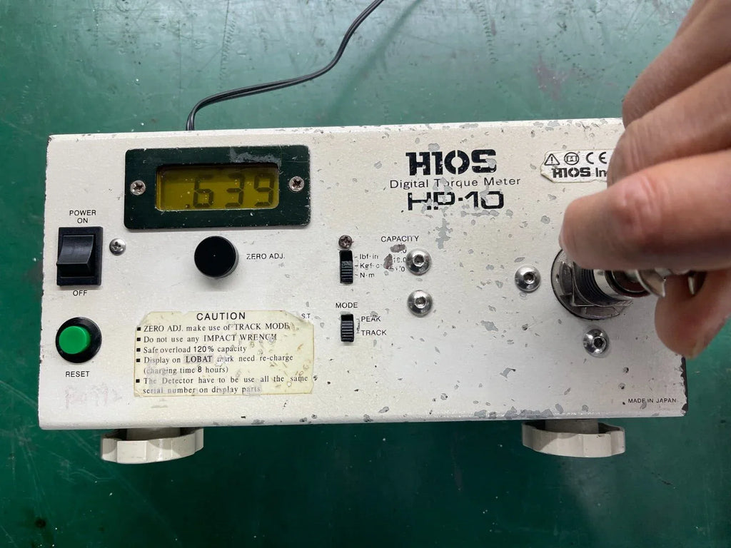 HIOS HP-10 Digital Torque Meter with Rechargeable Battery and 240VAC Adapter - ZYYKZ Test Equipment