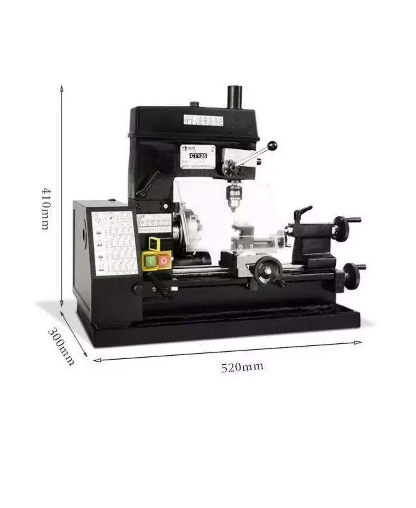 Mini Desktop Lathe Machine 220V 180W for DIY Drilling & Milling - ZYYKZ Test Equipment