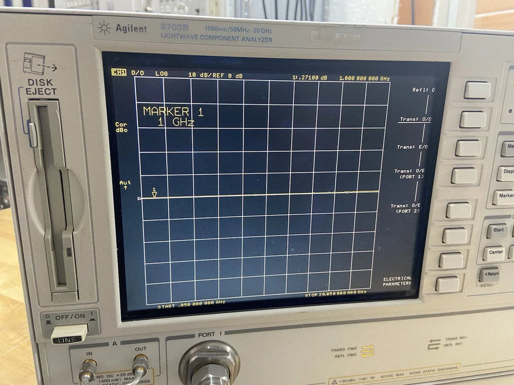 Agilent 8703B / 8720ES Lightwave Component Network Analyzer 50MHz-20GHz OPT:155 - ZYYKZ Test Equipment