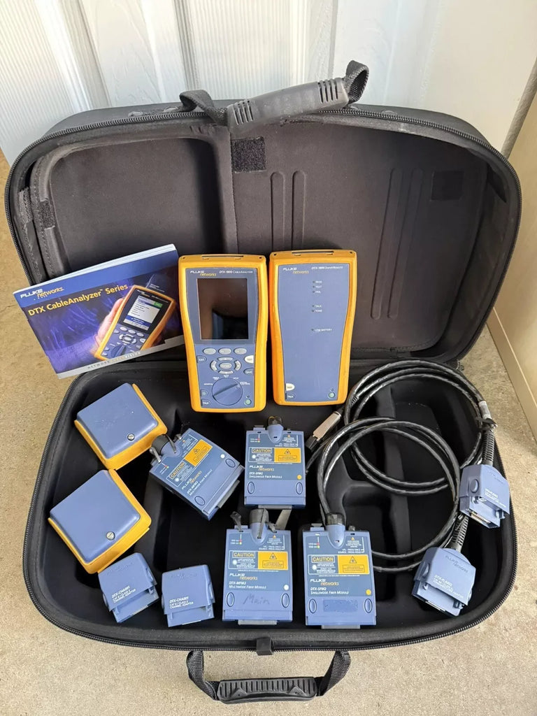 Fluke Networks DTX-1800 CableAnalyzer with SFM2, MFM2 & PLA002 Modules - ZYYKZ Test Equipment