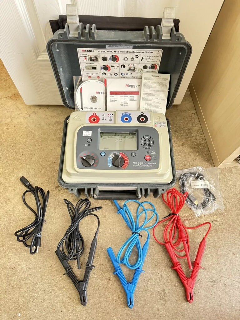 MEGGEE S1-1568 15kV High Voltage Insulation Resistance Tester with Test Leads - ZYYKZ Test Equipment
