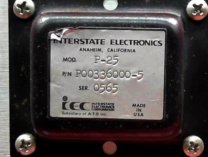 Interstate Electronics Corp P-25 Pulse Generator 115V - ZYYKZ Test Equipment