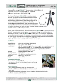 LR-Cal LPP 40 Pressure Calibration Hand Pump - Pneumatic 580 PSI (40 bar)